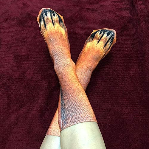 NDLBS Funny Christmas Gifts Novelty 3D Animal Paw Socks Stocking Stuffers for Adult Women Men Teens Gag White Elephant Gifts