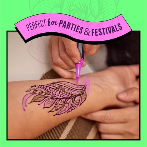 Pretty Me Temporary Tattoos Markers - Henna Body Tattoo Kit for Girls & Adults - Skin Pens for Teen Girl Gifts Trendy Stuff - 12 + Year Old - Cool Birthday Gift Ideas Teens 12 13 14 15 16 17 18 Tween