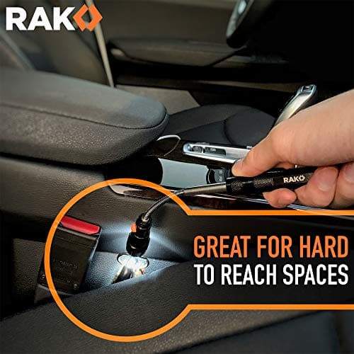RAK Magnetic Pickup Tool Gifts for Men - Telescoping Magnet with LED Flashlight and 22 Inches Extendable Neck, Cool Magnetic Flashlight Gifts for Dad, Husband, Grandpa, Handyman