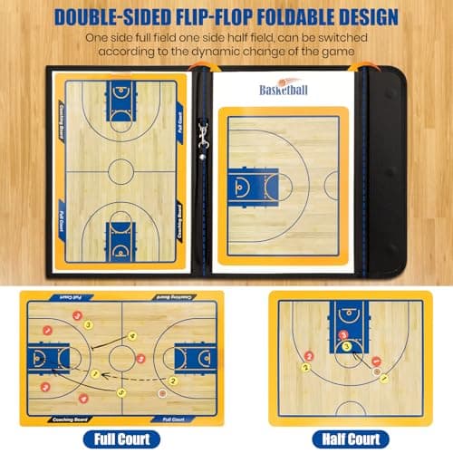 Basketball Coaching Board Coaches Clipboard Tactical Magnetic Board Kit with Dry Erase, Marker Pen and Zipper Bag (Basketball Board) (Basketball Coaching Board) (Basketball Coaching Board)