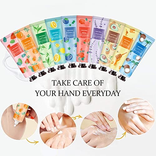 10 Pack Hand Cream for Dry Cracked Hands, Birthday Gifts for Women,Bridesmaid Gifts, Thank You Gifts, Teacher Appreciation Gifts, Natural Plant Fragrance Mini Hand Lotion Moisturizing Hand Care Cream