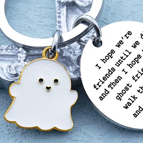 igvean Best Friend Keychains Funny Birthday Gift for Friends Christmas Halloween Gifts for Women Friend Boo Basket Stuffers