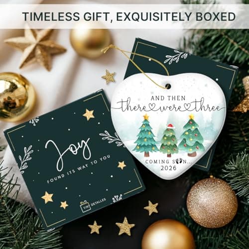 Pregnancy Ornament, Unique Pregnancy Gifts for Expecting 2026, Thoughtful Pregnant Ornaments for Mom Dad Wife Husband, Adorable Christmas Ornaments for Tree Decorations