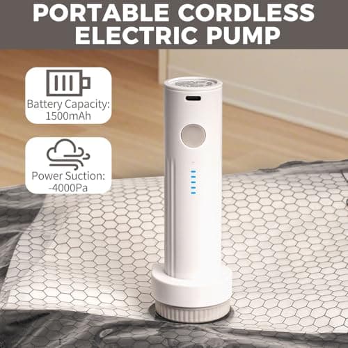 12 Pack Vacuum Storage Bags for Travel with Electric Pump - (3J+3L+3M+3S) Vacuum Seal Bags for Clothing Travel, Space Saver Compression Packing Bags for Luggage, Clothes, Bedding