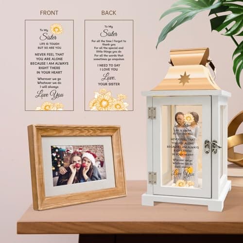 Homazing Sister Gifts Lantern - Unique Sister Gift Ideas for Mothers Day, Christmas, Thanksgiving