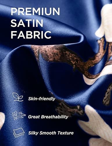 BABEYOND Kimono Robe Cover up with Box Long Floral Satin Sleepwear Silky Bathrobe Bachelorette Robe