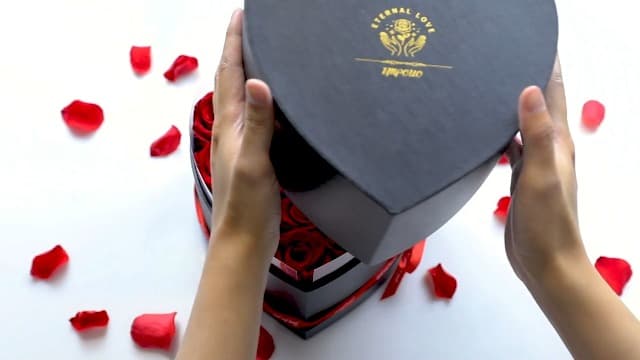 16-Piece Preserved Rose Birthday Gifts for Women, Eternal Rose Preserved Flowers for Delivery Prime Mothers' Day, Valentine's Day, Christmas, Birthday - Red Roses