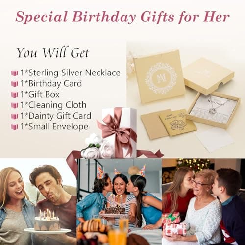 Birthday Gifts for Women Sterling Silver 30th 40th 50th 60th 70th 80th 90th Birthday Necklace For Her 3 4 5 6 7 8 9 Decade Jewelry 30 40 50 60 70 80 90 Years Old