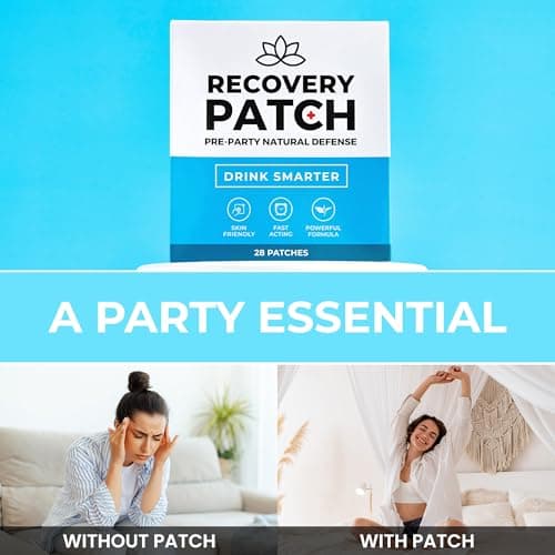 Recovery Patches 28 Pack - Wake Up Refreshed & Energized with Our 100% Natural Ingredients Patch - Individually Wrapped, Skin-Friendly & Waterproof - Enhanced Morning Formula