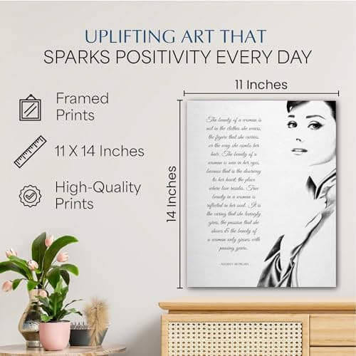 The Beauty of a Woman Wall Art Print – Famous Inspirational Quote Poster – Elegant Feminine Home Décor for Bedroom, Office, or Living Room – Meaningful Gift for Women, Mom, or Friend.11x14 Unframed