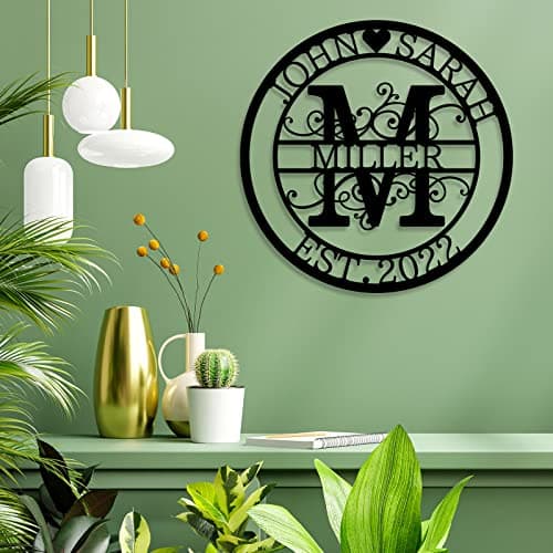 Custom Metal Sign - Personalized Name Sign - Family Sign - Outdoor Metal Wall Art Home Decor - Personalized Gift for Couple - Anniversary Wedding Gift