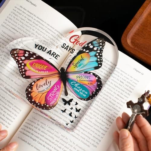 Christian Gifts for Women Birthday, Butterfly Inspirational Gifts for Friends, Mom, Sister, Girl, Female Coworker, Christian - Religious Spiritual Gift, Home Decorative Signs