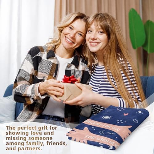 Craftique I Love You Gifts for Him Her - Soft Blanket with Love Hug - Long Distance Relationship Gifts, Anniversary/Birthday Gift for Boyfriend Girlfriend Friend