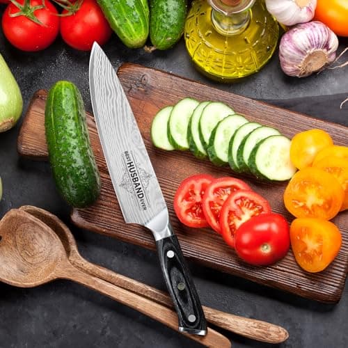 Anniversary Men Gifts for Husband from Wife Husband Birthday Gifts 8 inch Kitchen Knife Gifts Set for Men Professional Chef's Knife Christmas Presents for Him Husband(Best Husband)