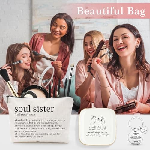 Best Friend Birthday Gifts for Women Friendship Gifts for Women Bestfriend Birthday Gift for Best Friend Woman Bestfriend Gift Ideas with Cup Bag Candle Keychain for Soul Sister Bestie BFF