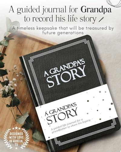 Grandpa's Life Story Journal (Hardcover): A Meaningful Keepsake for Grandpa to Share His Journey & Memories, Book Includes 250+ Prompt Questions, Sentimental Gift for Father's Day, Birthday, Christmas
