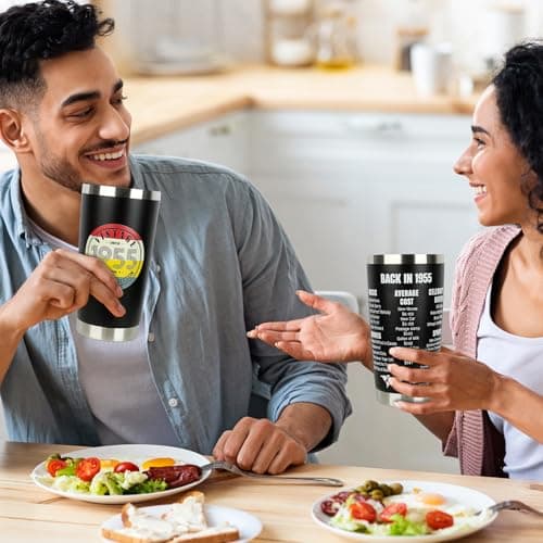 70th Birthday Gifts for Women Men - 1955 70th Birthday Decorations Gifts Ideas for Her Him - 70 Year Old Birthday Gift for Men Women Turning 70 Gift Ideas - 20oz Stainless Steel Tumbler