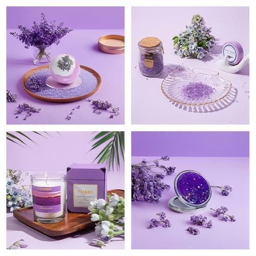 Birthday Gifts for Women,Gifts for Her Purple Gifts Basket for Women Lavender Relaxing Gift Set Self Care Package Unique Female Gift Ideas Birthday Presents Female Friendship Gifts