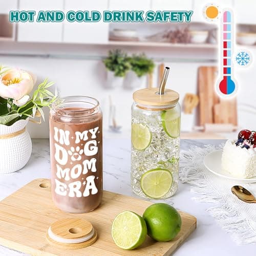 Funny Gifts for Women Birthday Christmas Mothers Day Gifts for Dog Mom Best Friends Girlfriend Sisters Coworker Glass Cup