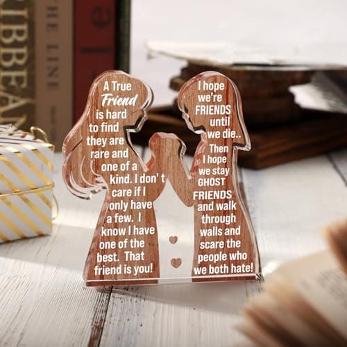 Friend Birthday Gifts for Women Friendship Best Friend Soul Sister Female Bestie BFF, Mothers Day Christmas Valentines Gifts Friends Forever Inspirational Cheer up Thank You Friend Plaque