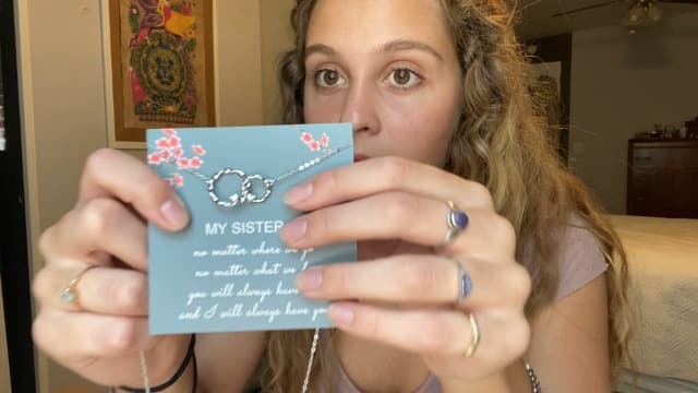 Sister Gifts from Sister, Sterling Silver Interlocking Infinity 2 Circles Necklace for Sisters, Big Sister Little Sister Gift, Birthday Jewelry Friendship Gifts