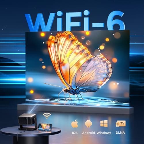 Goodee Viedo Projector With Wifi And Bluetooth, Smart Movie System/ Dolby Audio/ Auto Focus & Keystone Portable Projector, 4k Video Decode & 1080p Native For Home Theater / Outdoor