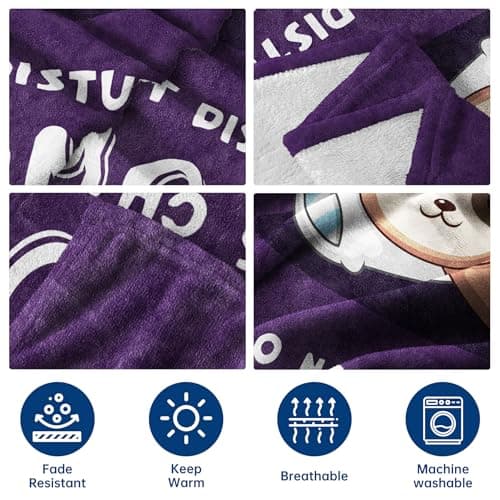 Funny Gifts for Mom Christmas, Mom is Charging Sloth Blanket, Birthday Gifts for Moms from Daguther Son, Moms Gift for Mothers Day, Soft Sloth Throws Blanket for Mother 60" x 50"