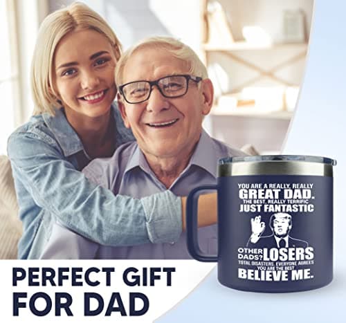 Gifts for Dad from Daughter, Son - Father's Day Gifts for Dad, Men - Dads Birthday Gift Ideas, Happy Birthday gifts for Dads, Fathers - Best Dad Ever Gift, Best dad Mug, 14 Oz Coffee Mug for dad