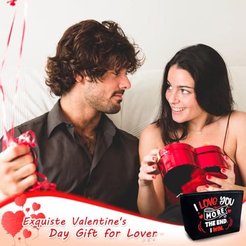 I Love You Gifts for GF Valentines Gift Bags Valentines Day Gift I Love You Cosmetic Bag for Her Anniversary Bag for Girlfriend Wife Women