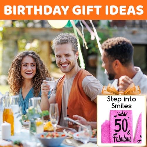 HAPPYPOP 50TH Birthday Gifts for Her - Women Socks for 50 Year Olds for Middle Aged Female Friends