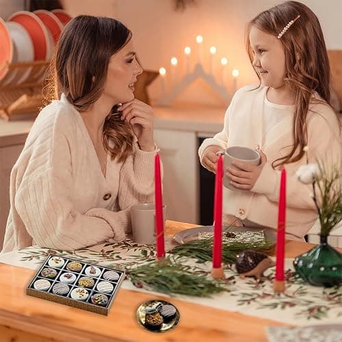 Holiday Christmas Cookies Gift Basket - 12 Gourmet Chocolate Covered Sandwich Cookies with Assorted Toppings - Assorted Food Gift Box for Fathers Day, Mothers Day, Family, Sympathy, Men & Women.