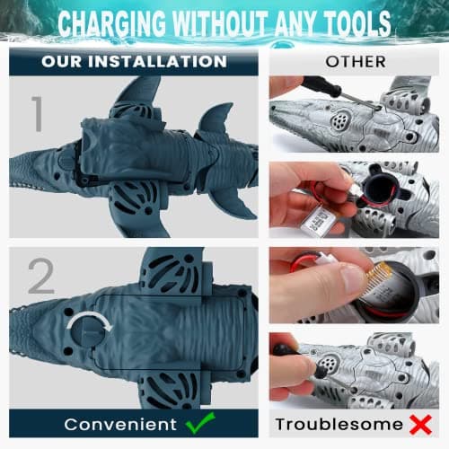 2.4GHz Remote Control Mosasaurus Dinosaur Swimming Pool High Simulation Toys, RC Boat Lake Bathroom 8-12 Years Boys Girls Christmas Halloween Tricky Birthday Gift