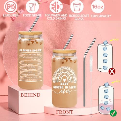 Sister In Law Gifts, Christmas Birthday Mothers Day Unique Gifts for Sister In Law Basket Set of 6