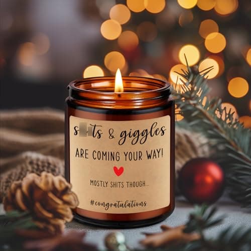 Miracu Funny Baby Shower Candle, New Parents Gifts for Couples, Unique Mom and Dad Gifts for New Parents, Expecting Mom to be - Christmas, Boy Baby Announcement, Congratulations Pregnancy Couple