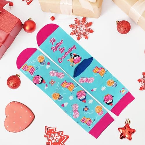 ZAGKOO Funny Hobby Socks for Women, Girls - Anime, Acting, Kpop Music, Movies, Gymnastics, Crocheting, Cheer Christmas Socks