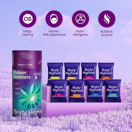 Shower Steamers Aromatherapy - Birthday Gifts for Women, 8 Pack Shower Bombs with Essential Oils, Stress Relief Home Spa Relaxation Gifts for Mom, Christmas Stocking Stuffers