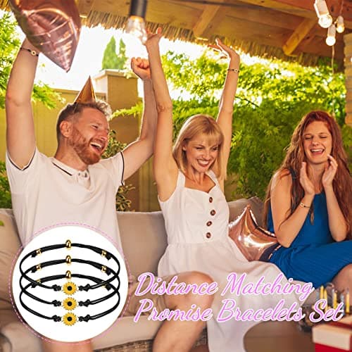 10 Pieces Pinky Promise Bracelets Gifts Set Long Distance Matching Friendship Bracelets for Good Friends Handmade Friendship Bracelet Jewelry Gifts for Christmas BFF Couple Sisters