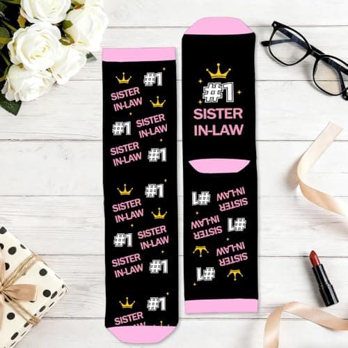 Gifts for Sister-in-Law - Christmas Birthday Mother's Galentines Valentines Day Graduation Mothers Day Sister in Law Gifts,Best Sister-in-Law Gift,Stocking Stuffer,Sister in Law Socks
