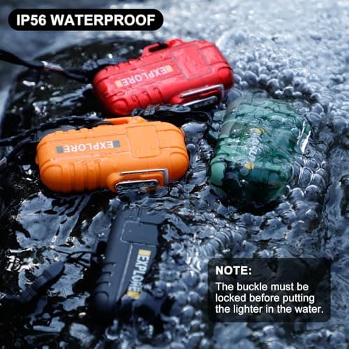 LcFun LcFun Waterproof Electric Dual Arc Lighter USB Rechargeable Outdoor Windproof Flameless Plasma Lighters for Camping, Hiking, Adventure, Survival Tactical Gear Stocking Stuffers Gifts for Men