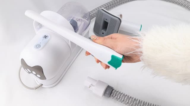 Dog Grooming Kit, Pet Grooming Vacuum with Pet Clipper Nail Grinder, Dog Hair Vacuum with 6 Pet Grooming Tools for Dogs Cats Shedding Grooming