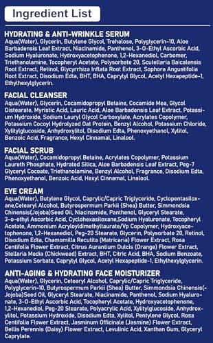 Skin Care for Men, Hydrate, Firm, Anti-Aging & Wrinkle Facial Skin Care Routine Kit Set,Mens Christmas Gifts Stocking Stuffers Secret Santa Gifts for Men Him Dad Boyfriend Husband Birthday Valentines