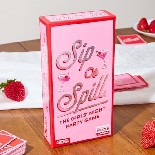 Sip or Spill Party Drinking Game, Fun Social Drinking Games for Adults, Games and Card Games, Includes 200 Cards and Instructions