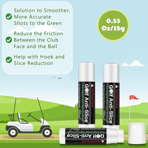 2 Pieces Golf Anti-Slice Compound for Clubs Boosts Distance and Increases Accuracy Gift for Golfer Supply