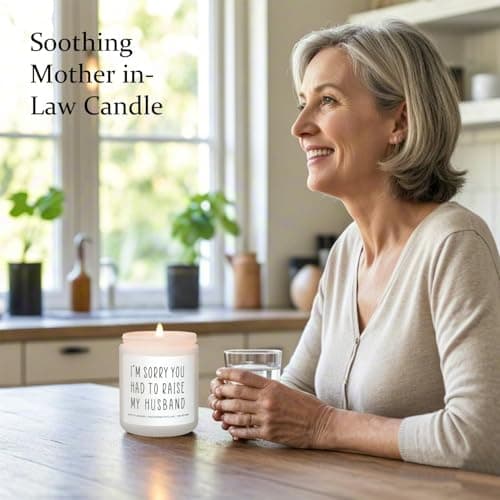 Gifts for Mother in Law, Funny Mom Dad Candles, Mother's Day Father's Day Gift for Parents in-Laws, 9OZ Lavender Soy Scented Candles for Women, Unique Christmas Birthday Gifts Valentines Day