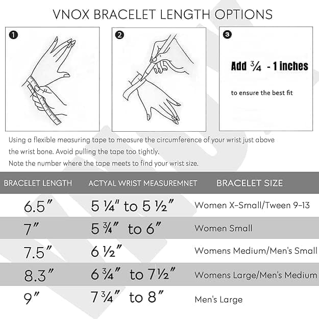 VNOX Masculine Watch Band Stainless Steel Link Bracelet Personalized Jewelry Gift for Men DAD Father Husband Boyfriend