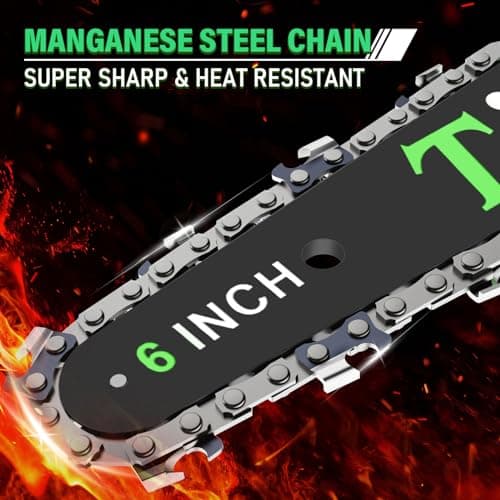 Tietoc Mini Chainsaw 6-Inch with 2 Batteries, Electric Saw, Stocking Stuffers Christmas Birthday Gifts Present for Men Dad Husband Gardener Adults, Cool Gadgets 2025