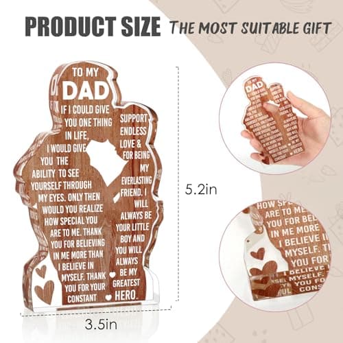 Dad Gifts from Son -Dad Birthday Gift from Son -Dad Christmas Valentines Easter Gifts Idea Daddy New Dad To My Best Dad Ever Gifts Father's Day Desk Decor Acrylic Plaque Sign