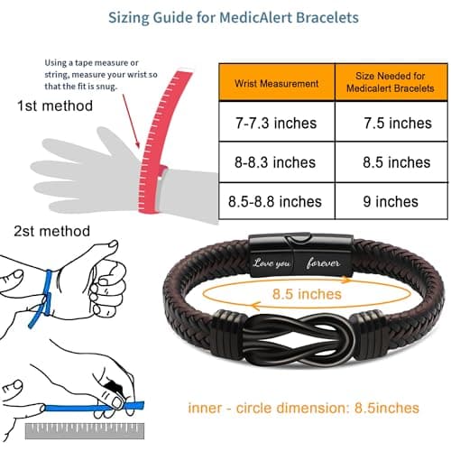 𝗞𝗻𝗼𝘁 𝗕𝗿𝗮𝗰𝗲𝗹𝗲𝘁 𝗚𝗶𝗳𝘁𝘀 𝗳𝗼𝗿 𝗠𝗲𝗻 Brown Braided Leather Stainless Steel Infinity Bracelets Lettering Love You Forever Gifts for Son Grandson Husband Boyfriend Brother Always Linked Together