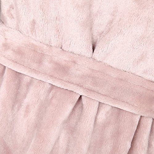 Richie House Women's Plush Soft Warm Fleece Bathrobe Robe RH1591