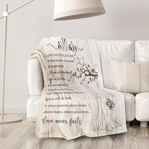 Wedding Gifts for Couples 2025 Soft Blanket, Bridal Shower Gifts for Bride to Be, Anniversary Mr and Mrs Gifts, Wedding Gifts for Newlyweds Just Married Gifts Wedding Throw Blanket 60 * 50